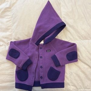 Patagonia Fleece Swirly Top Jacket Size 3T 💜